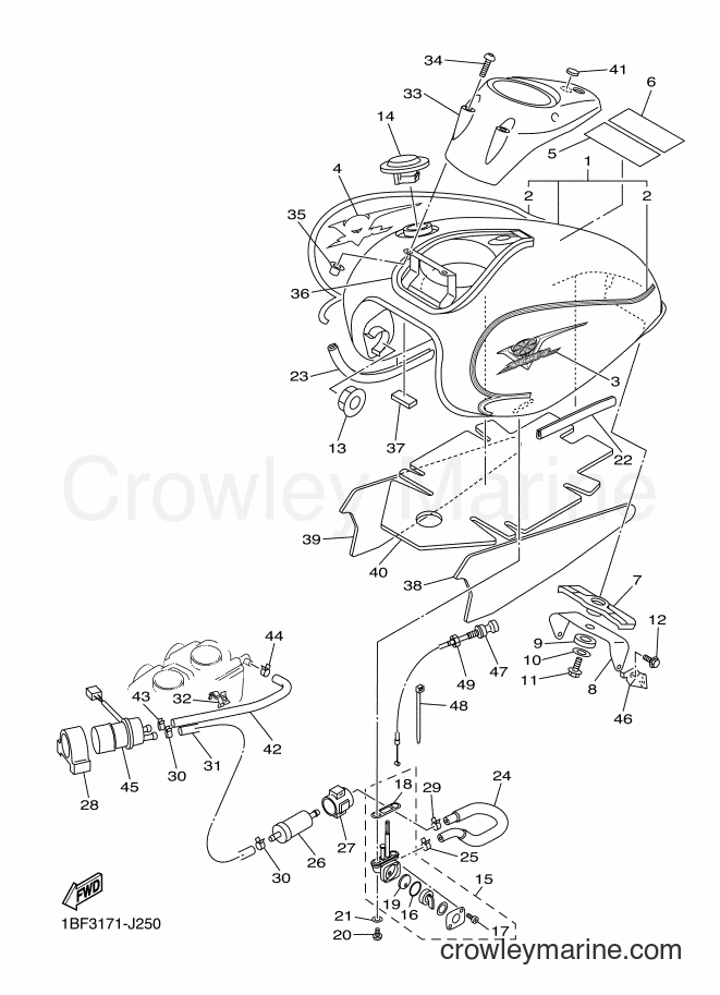 2011 Cruiser XVS650A - XVS650A (1BF5) [010] - FUEL TANK