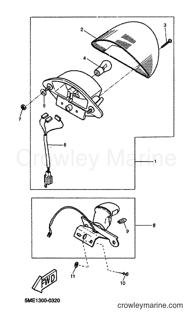 2000 Scooter YQ100 - YQ100 (5ME1) [060] - SCHLUSSLEUCHTE