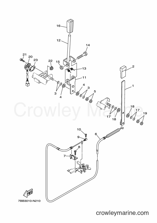 Yamaha Motors YS1390AR (7BB4) [010] - DRIVE SHIFT LEVER