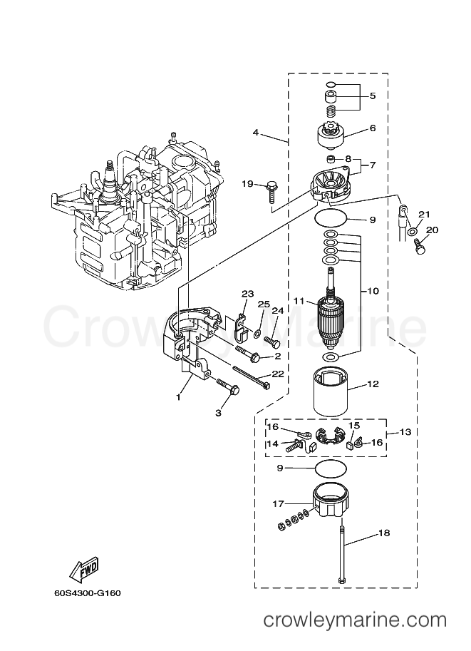 Yamaha Motors FT8DEX (60S8) [140] - STARTING MOTOR