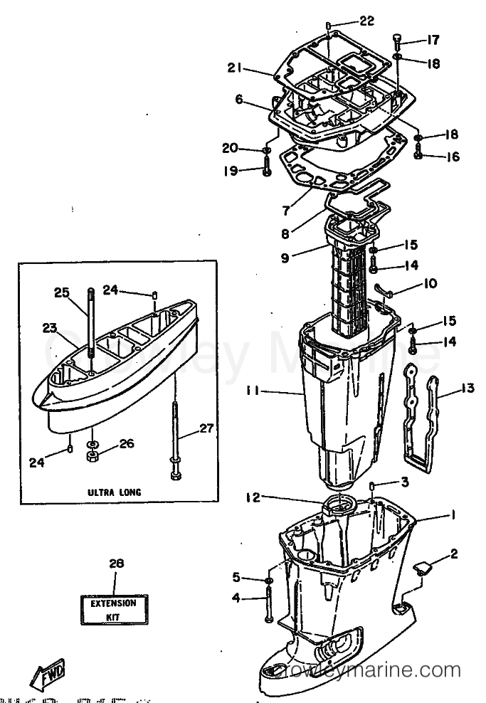 Yamaha Motors 80A (6H0) [999] - UPPER CASING