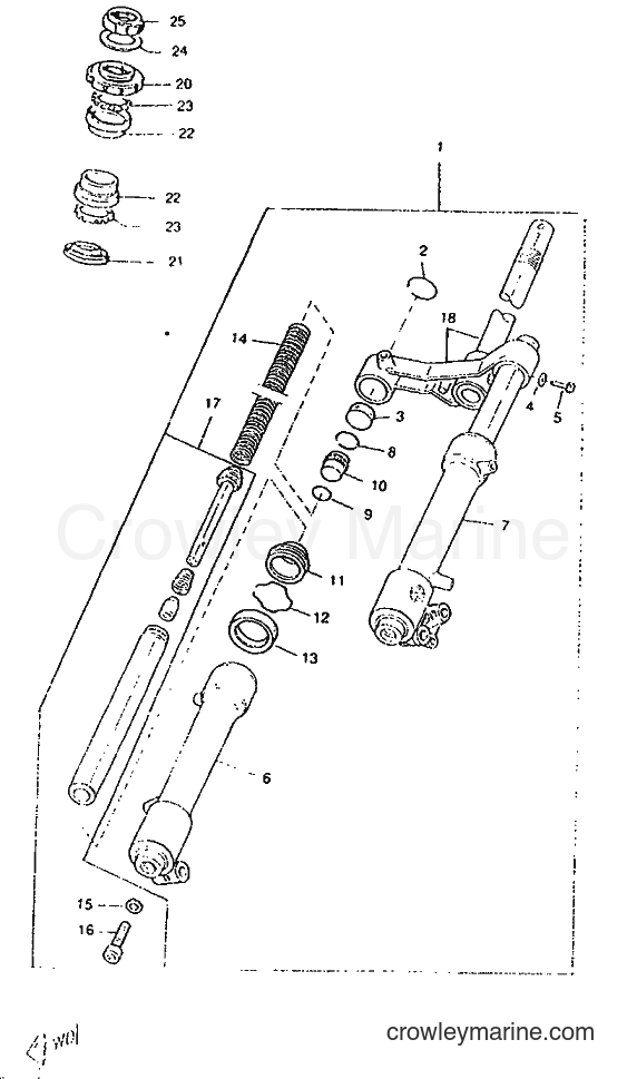 1996 Scooter CW50RSP - CW50RSP (4WS1) [999] - FRONT FORK