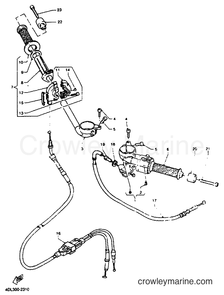 1992 Sport Bike TZR125 - TZR125 (4DL2) [999] - STEERING HANDLE & CABLE