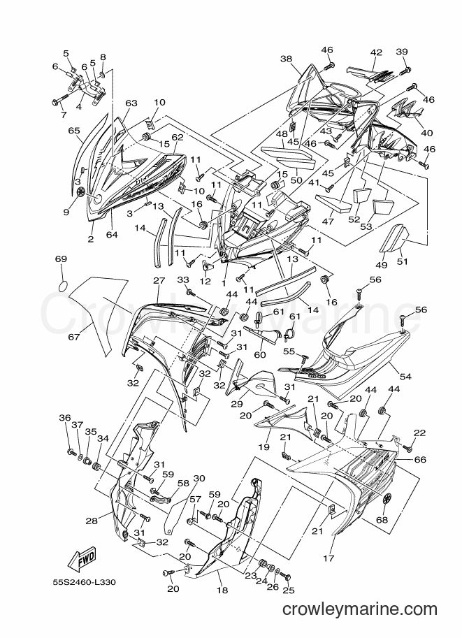 Yamaha Motors T135SEC (55S2) [010] - LEG SHIELD