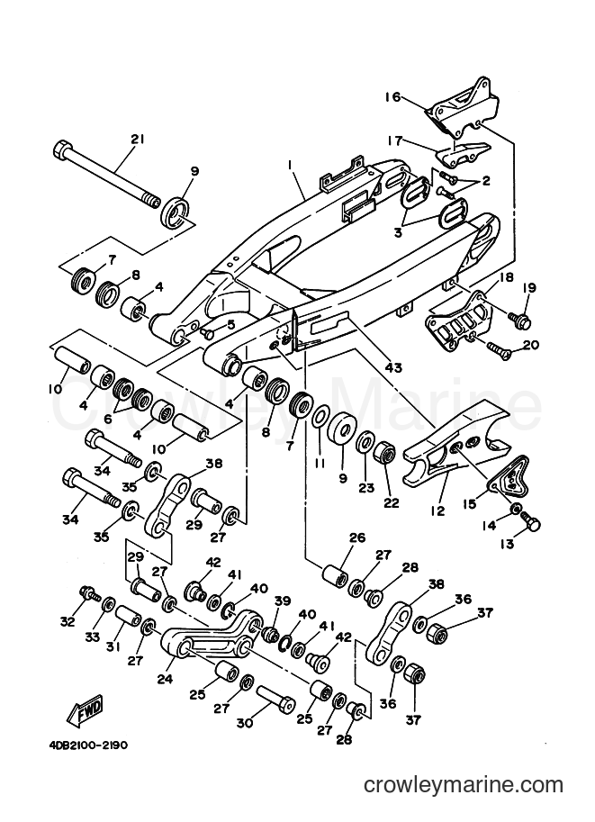 1992 Dirt Bike YZ250 - YZ250 (4DA2) [030] - REAR ARM