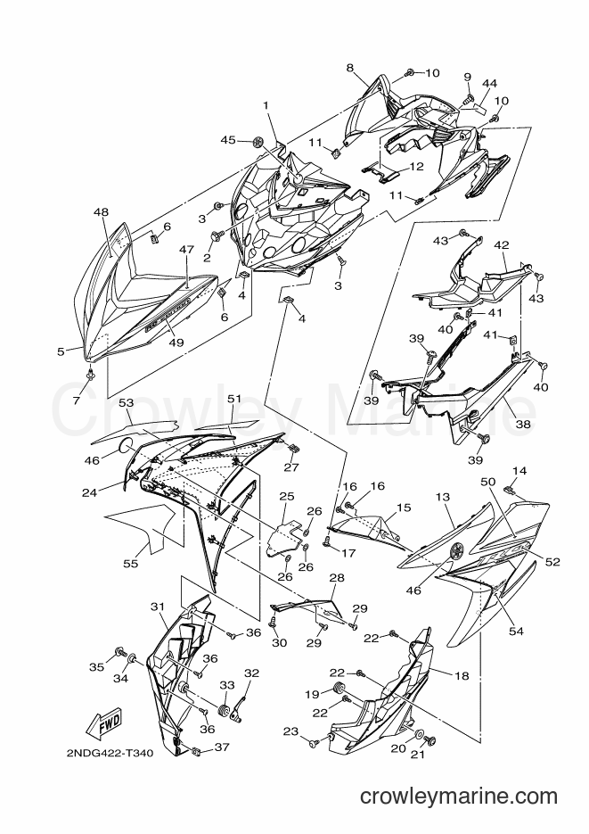 Yamaha Motors T150 (2NDH) [010] - LEG SHIELD
