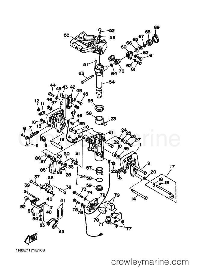 Yamaha Motors 9.9D (6E7) [030] - BRACKET 1