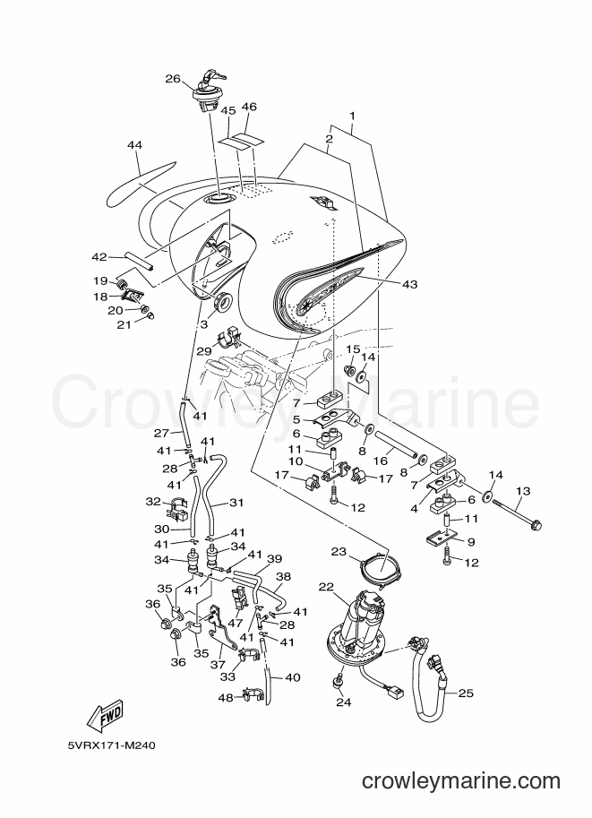 2013 Cruiser XV1700AS - XV1700AS (5VRX) [010] - FUEL TANK