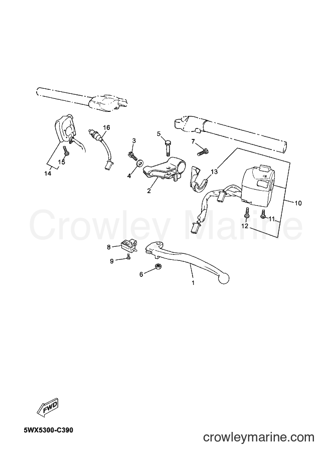 Yamaha Motors TZR50 (5WXP) [010] - HANDLE SWITCH & LEVER