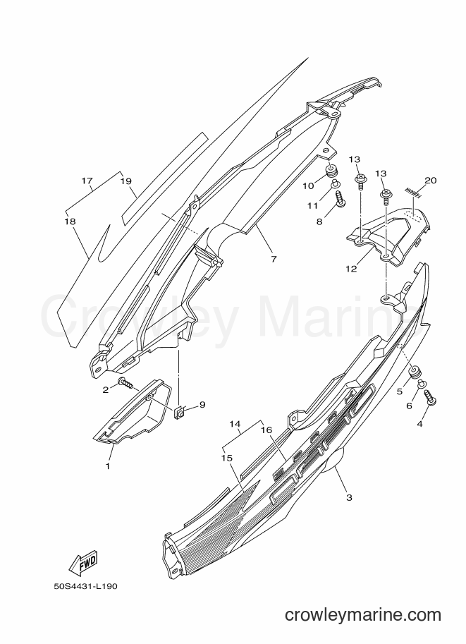 2012 Scooter T110LS - T110LS (50S5) [010] - SIDE COVER