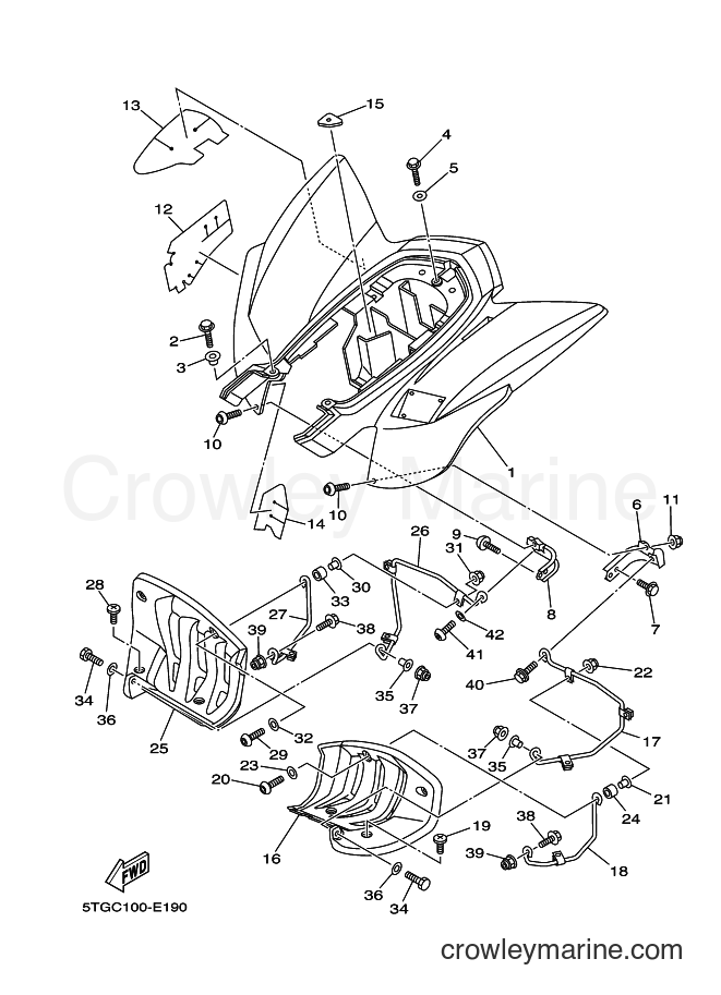 2007 ATV YFZ450 - YFZ450 (5D36) [010] - REAR FENDER