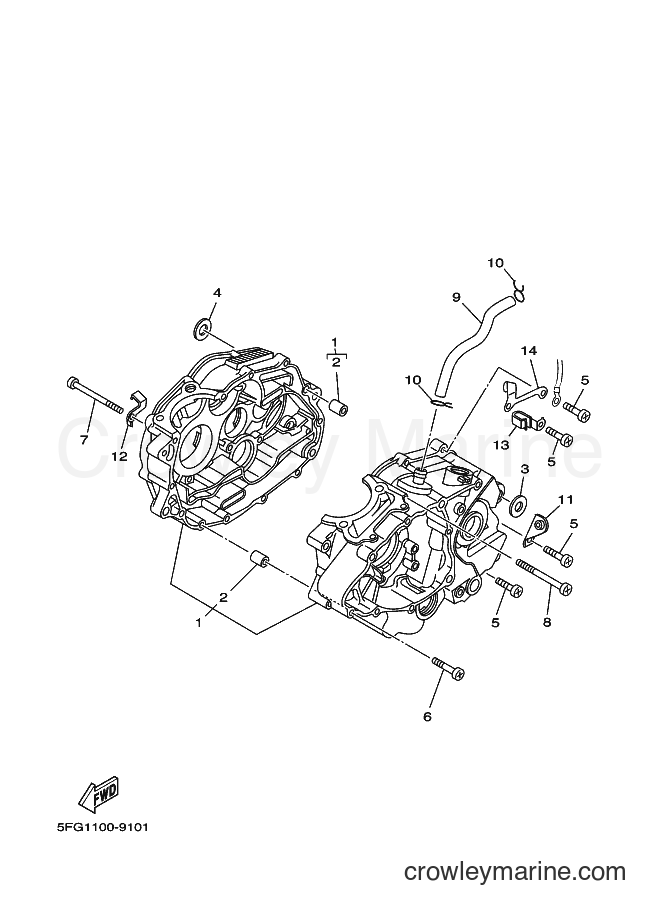 2004 Dirt Bike TT-R225 - TT-R225 (5FGJ) [010] - CRANKCASE
