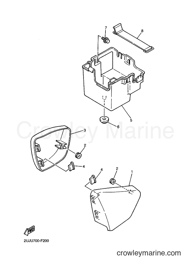 Yamaha Motors XV250 (46BF) [010] - SIDE COVER