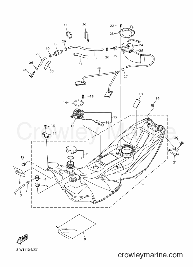 2014 Snowmobile SRV10LS - SRV10LS (8JY1) [010] - FUEL TANK