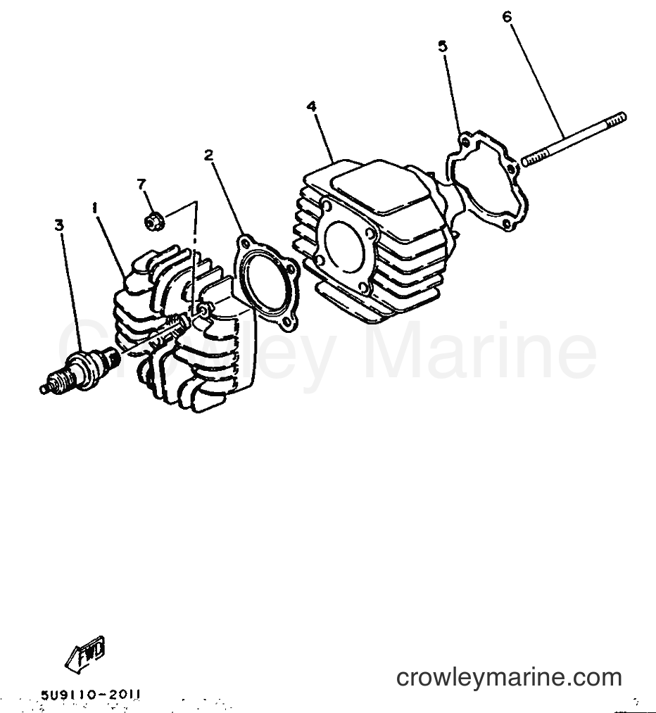 1992 Scooter MA50M - MA50M (2FV) [999] - CYLINDER