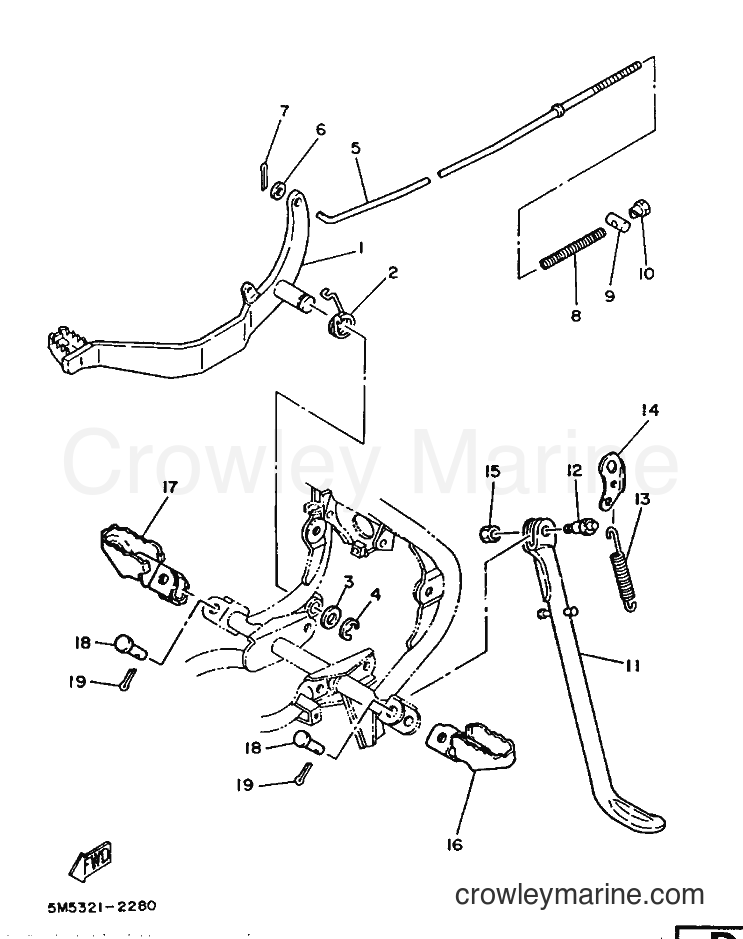 1986 Scooter DT50 - DT50 (54Y) [999] - STAND & FOOTREST