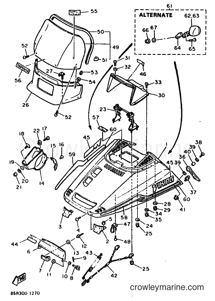 1991 Snowmobile VK540E - VK540E (86V3) [010] - SHROUD & WINDSHIELD