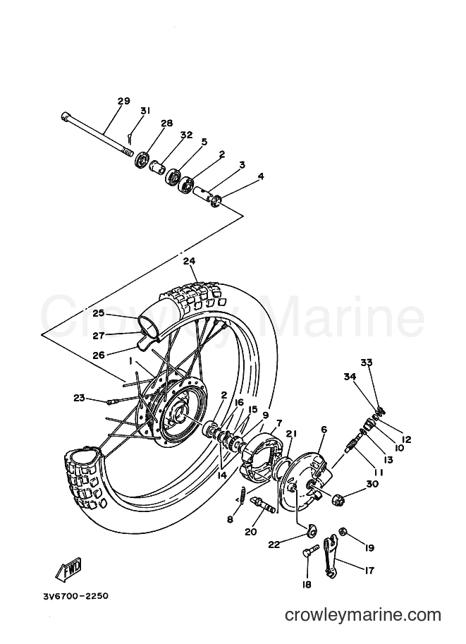1999 Street Bike AG100F - AG100F (5HS1) [010] - FRONT WHEEL