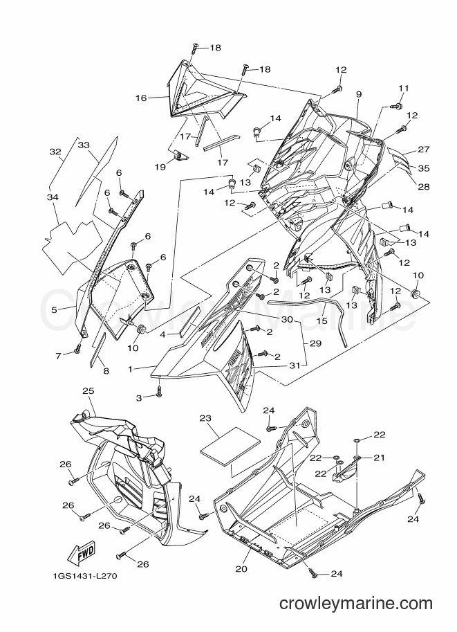 2012 Scooter AF115FX - AF115FX (1GS1) [010] - LEG SHIELD