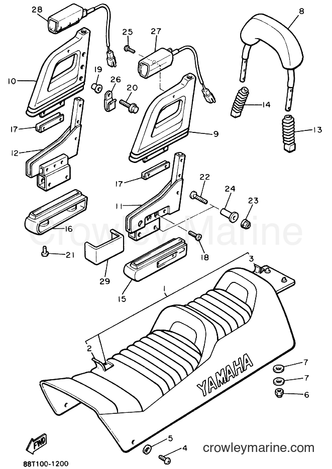 1994 Snowmobile VT480 - VT480 (8BK1) [020] - SEAT