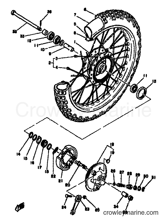 1978 Scooter LB80 - LB80 (1F5) [999] - FRONT WHEEL