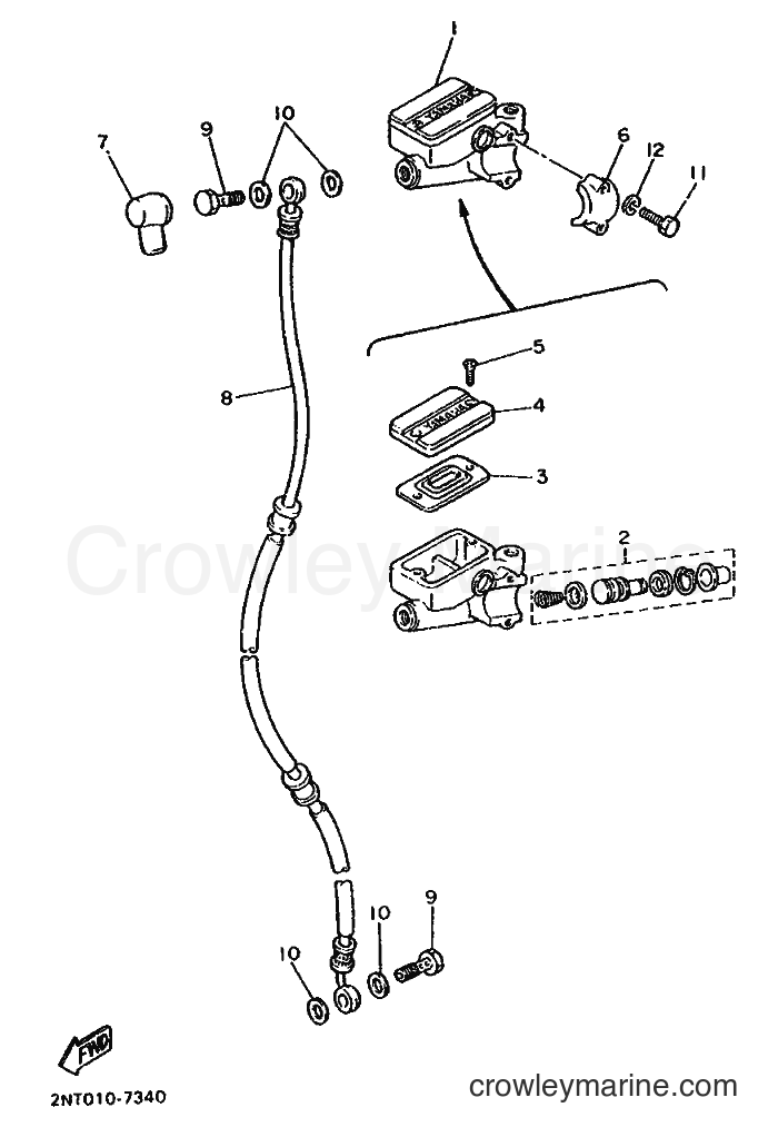 1989 Cruiser XV535 - XV535 (3BT7) [999] - FRONT MASTER CYLINDER