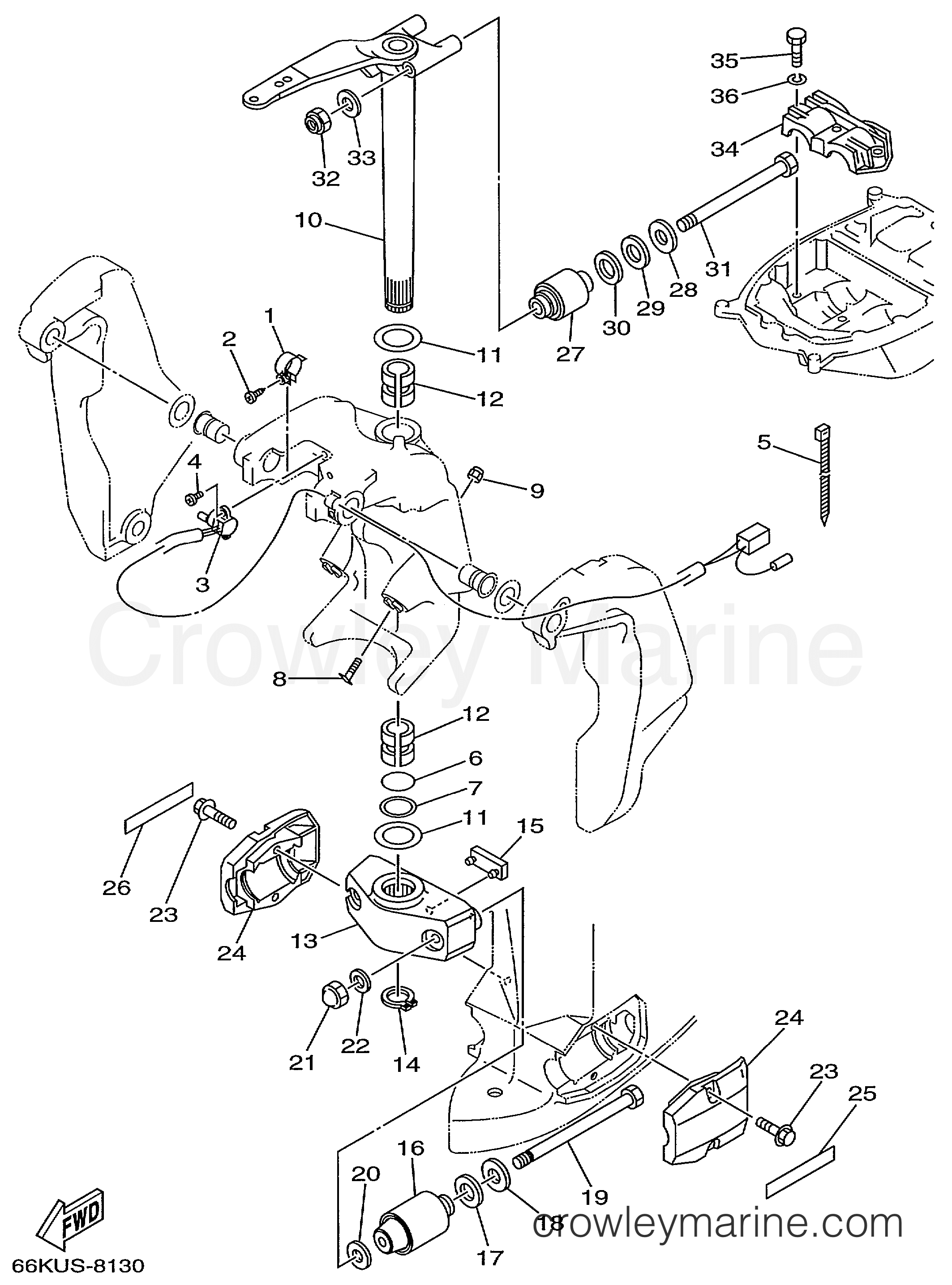 Yamaha Motors V225TLRX - BRACKET 2