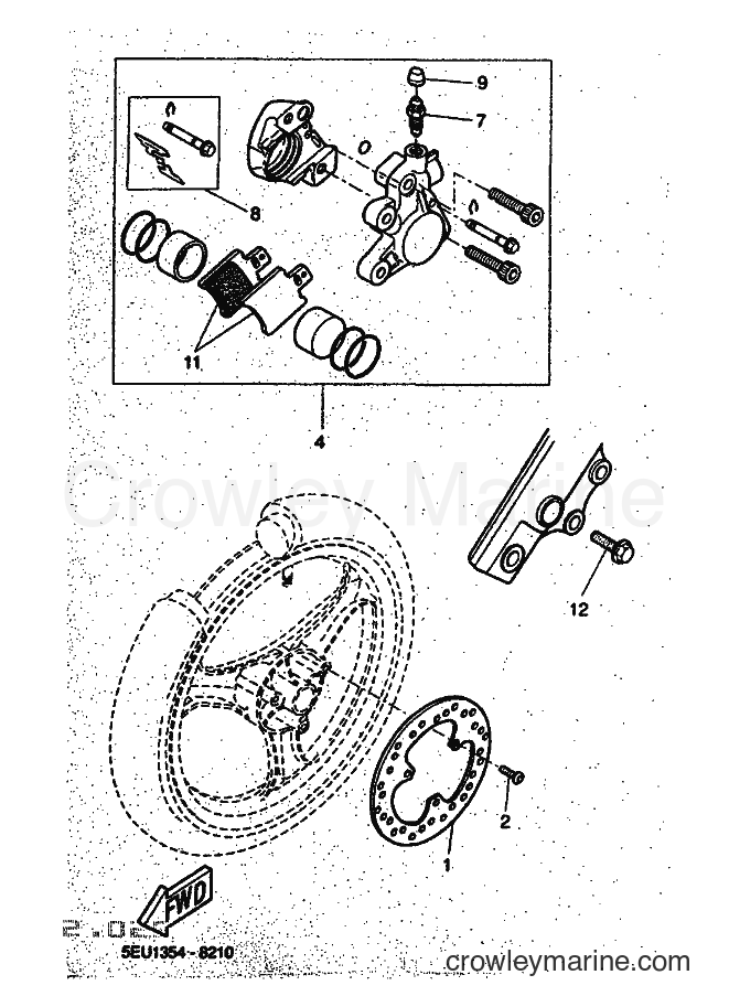 1998 Scooter YH50 - YH50 (5EU5) [010] - FRONT BRAKE