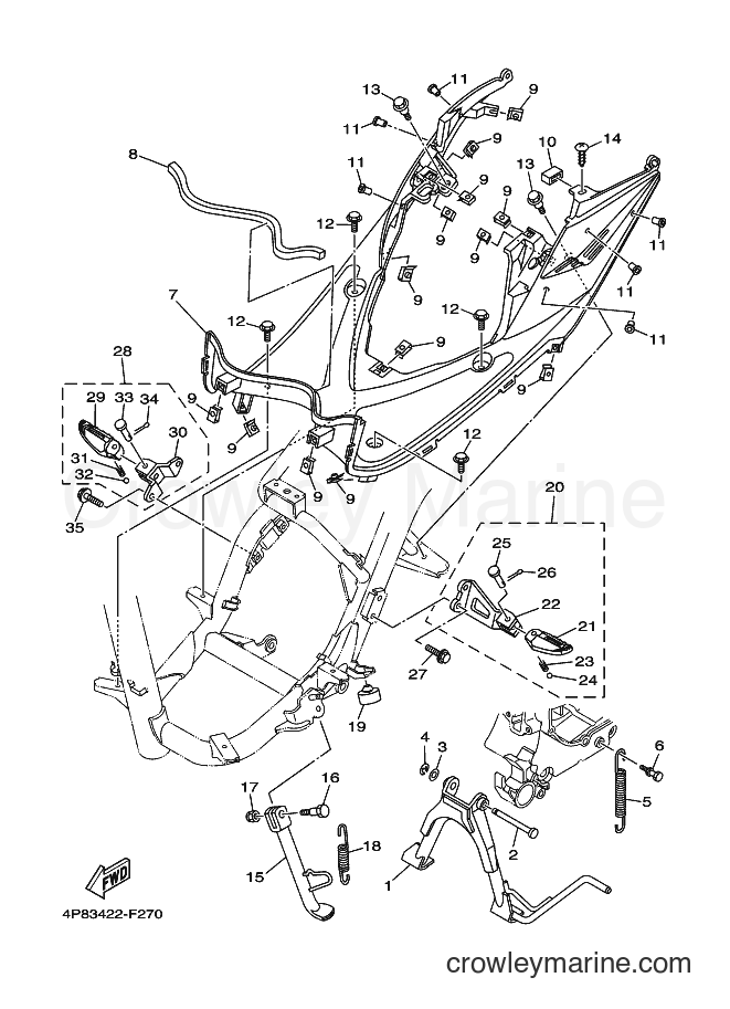 2009 Scooter AL115F - AL115F (23B5) [010] - STAND & FOOTREST