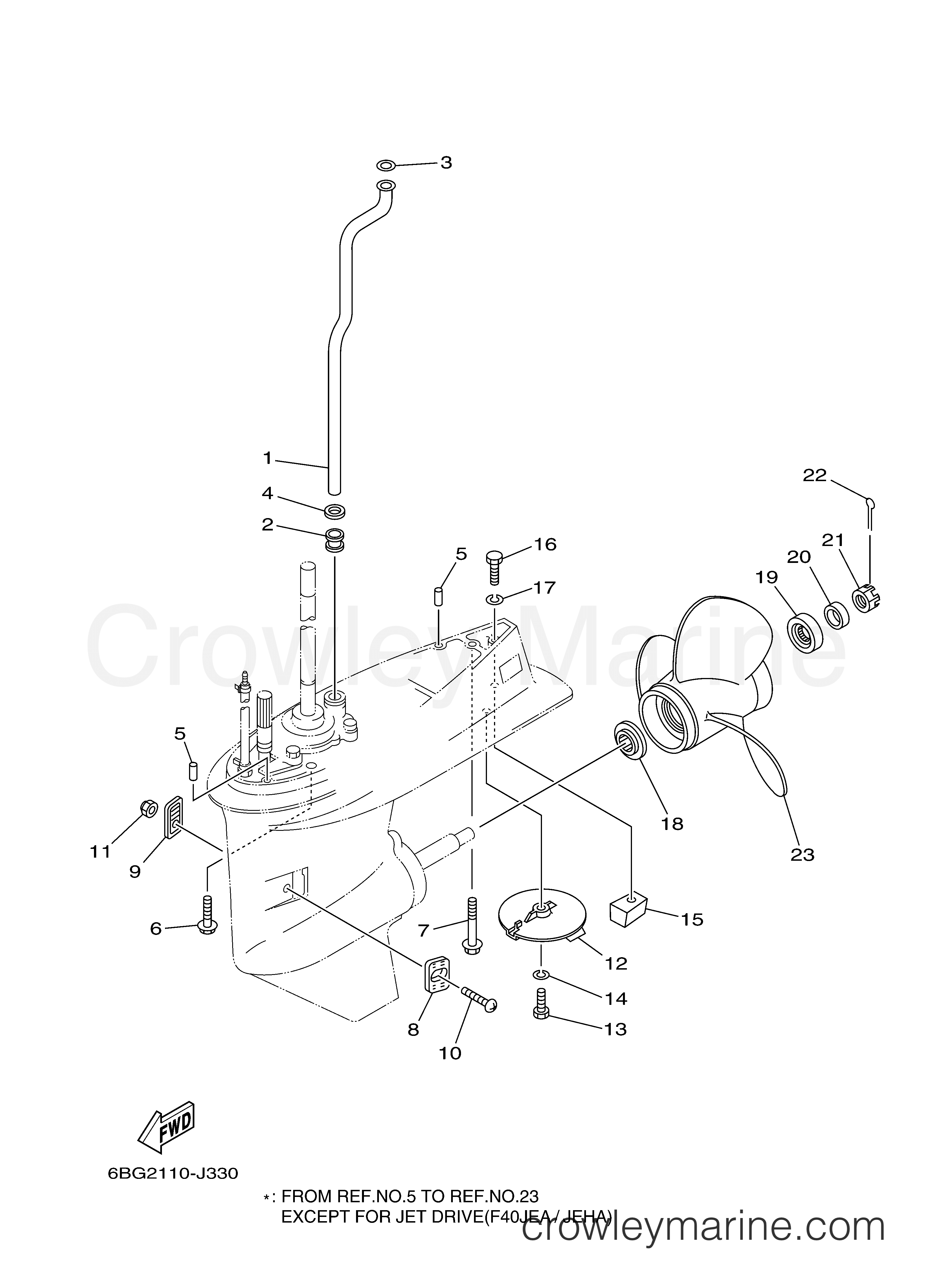 Yamaha Motors F40LA - LOWER CASING DRIVE 2
