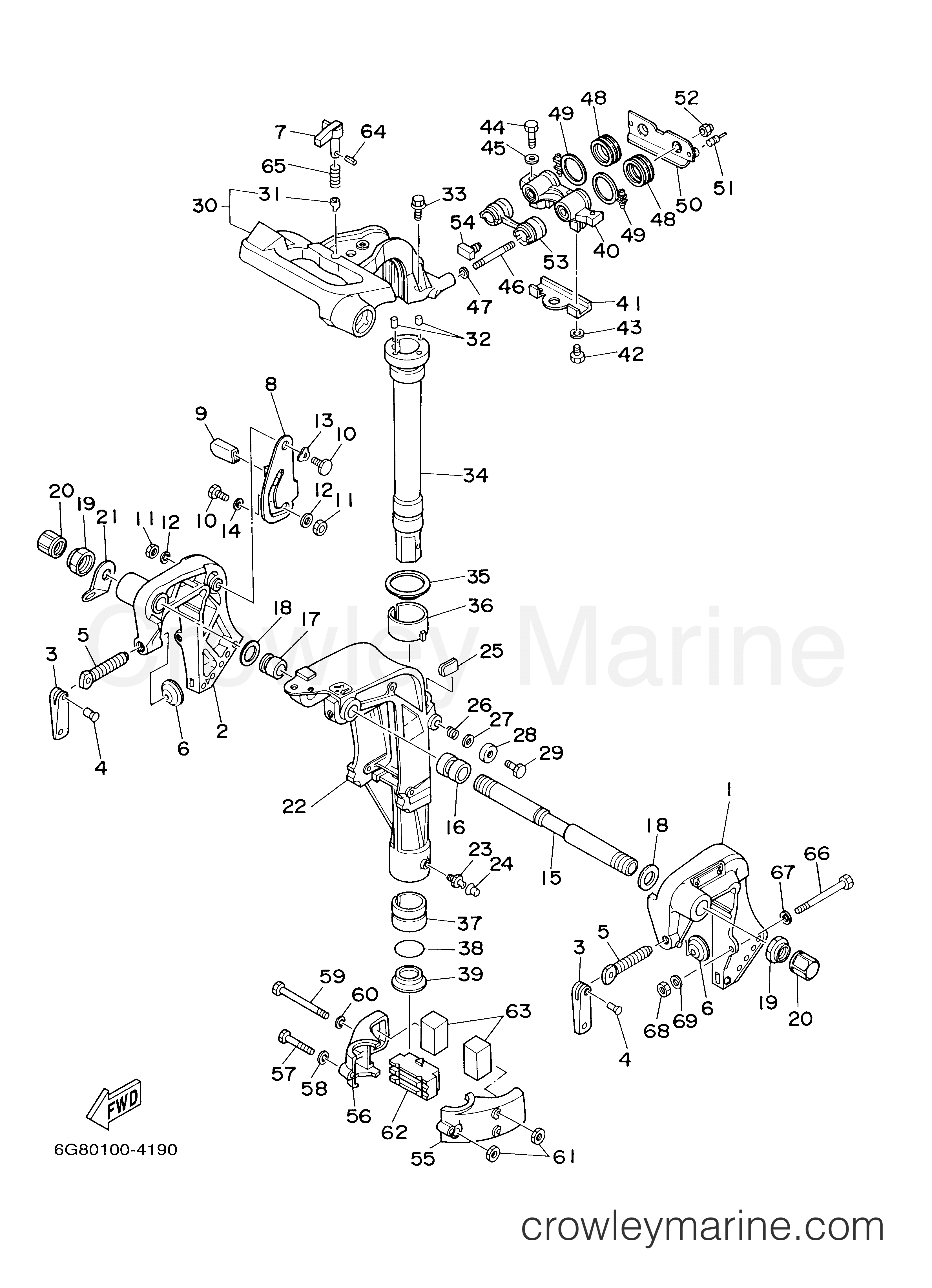 Yamaha Motors T9.9EXHC - BRACKET 1