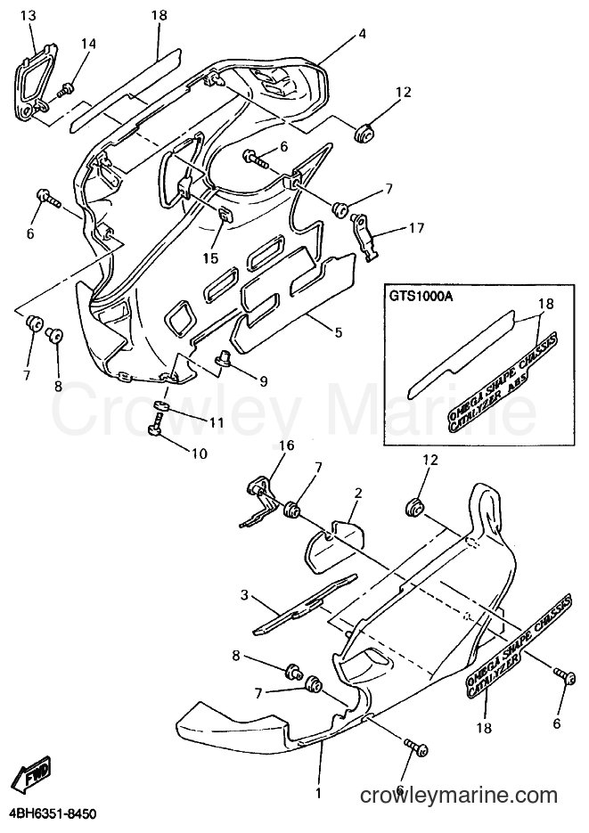 Yamaha Motors GTS1000 (4BH6) [070] - COWLING 3