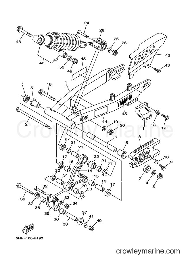 Yamaha Motors TT-R125LW (5HPJ) [010] - REAR ARM & SUSPENSION