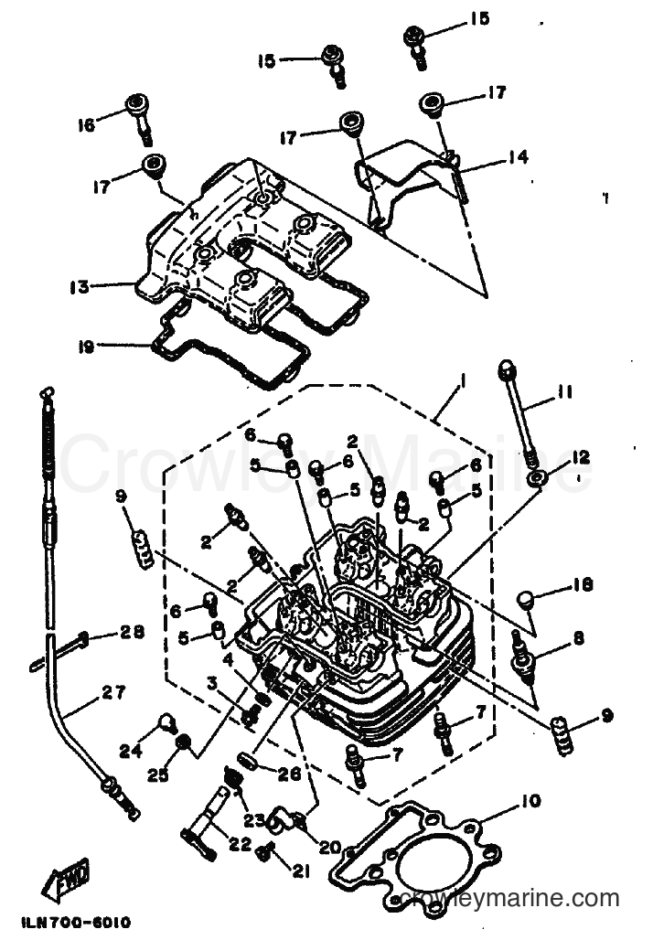 1990 Dirt Bike TT250 - TT250 (3DC2) [010] - CYLINDER HEAD