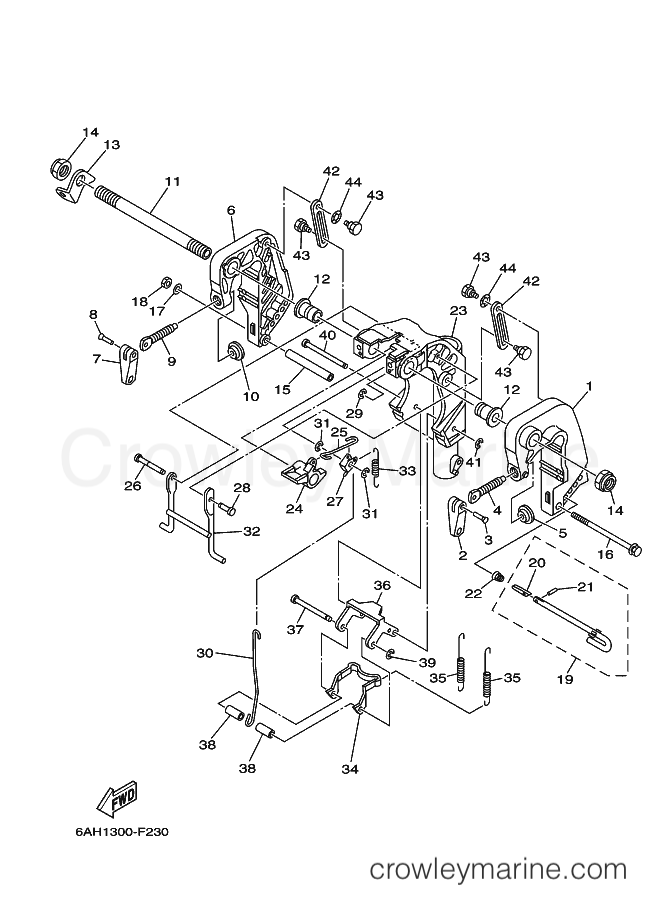 Yamaha Motors F9.9HMHL (6CA3) [130] - BRACKET 1