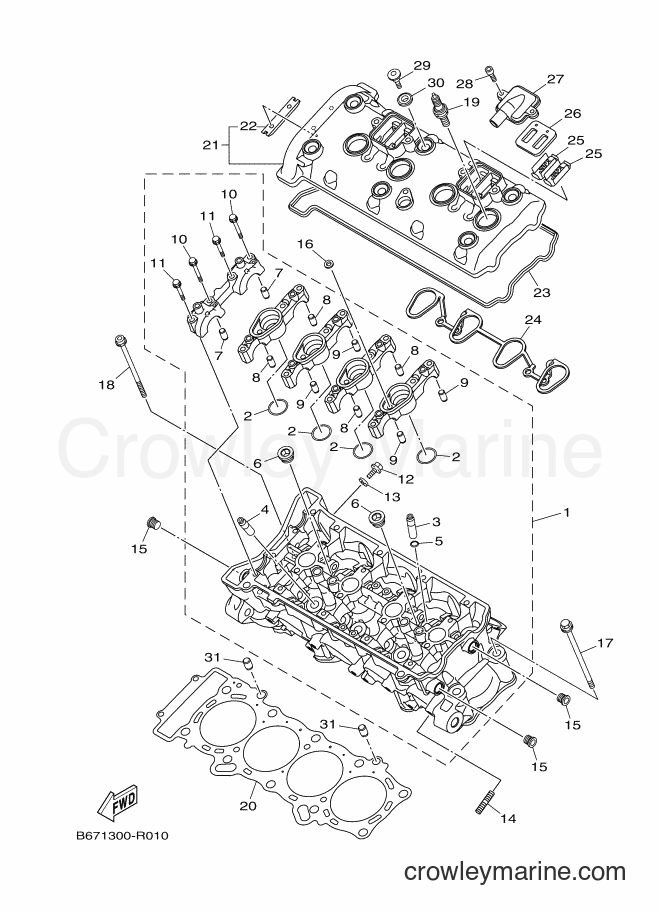 2016 Street Bike MTN1000 - MTN1000 (B671) [010] - CYLINDER HEAD