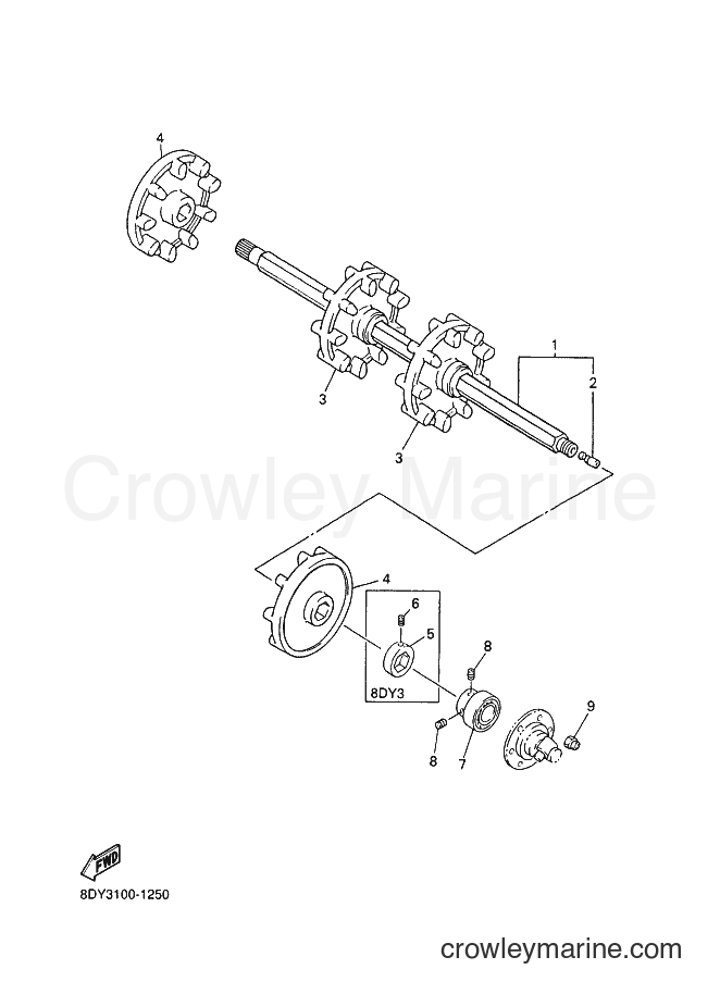 2001 Snowmobile VX600DX - VX600DX (8DG3) [030] - TRACK DRIVE 1