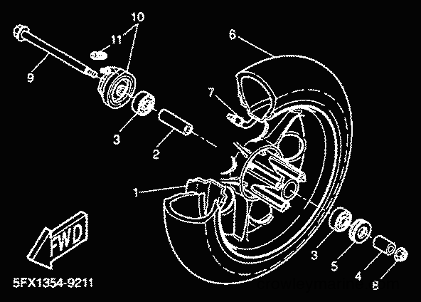 2001 Scooter CW50RS - CW50RS (5FXM) [020] - FRONT WHEEL