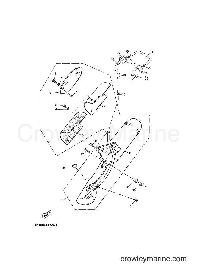 Yamaha Motors CS50M (3D45) [010] - EXHAUST