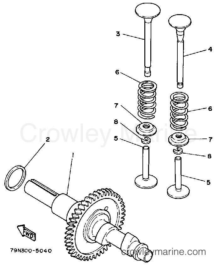 Yamaha Motors YS624T - CAMSHAFT-VALVE