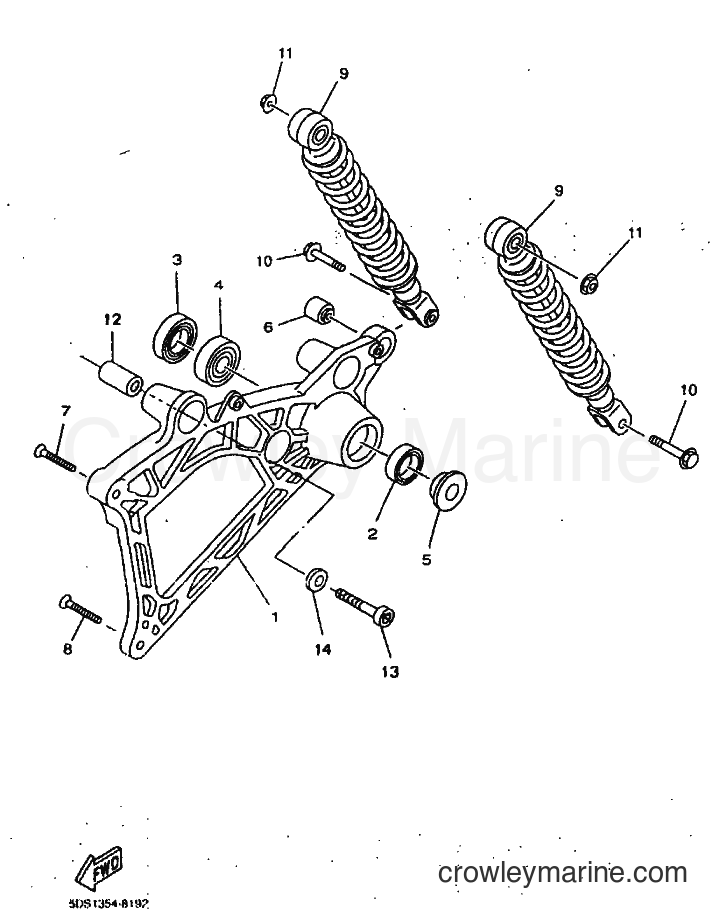 1999 Scooter YP125E - YP125E (5DS6) [010] - REAR ARM & SUSPENSION