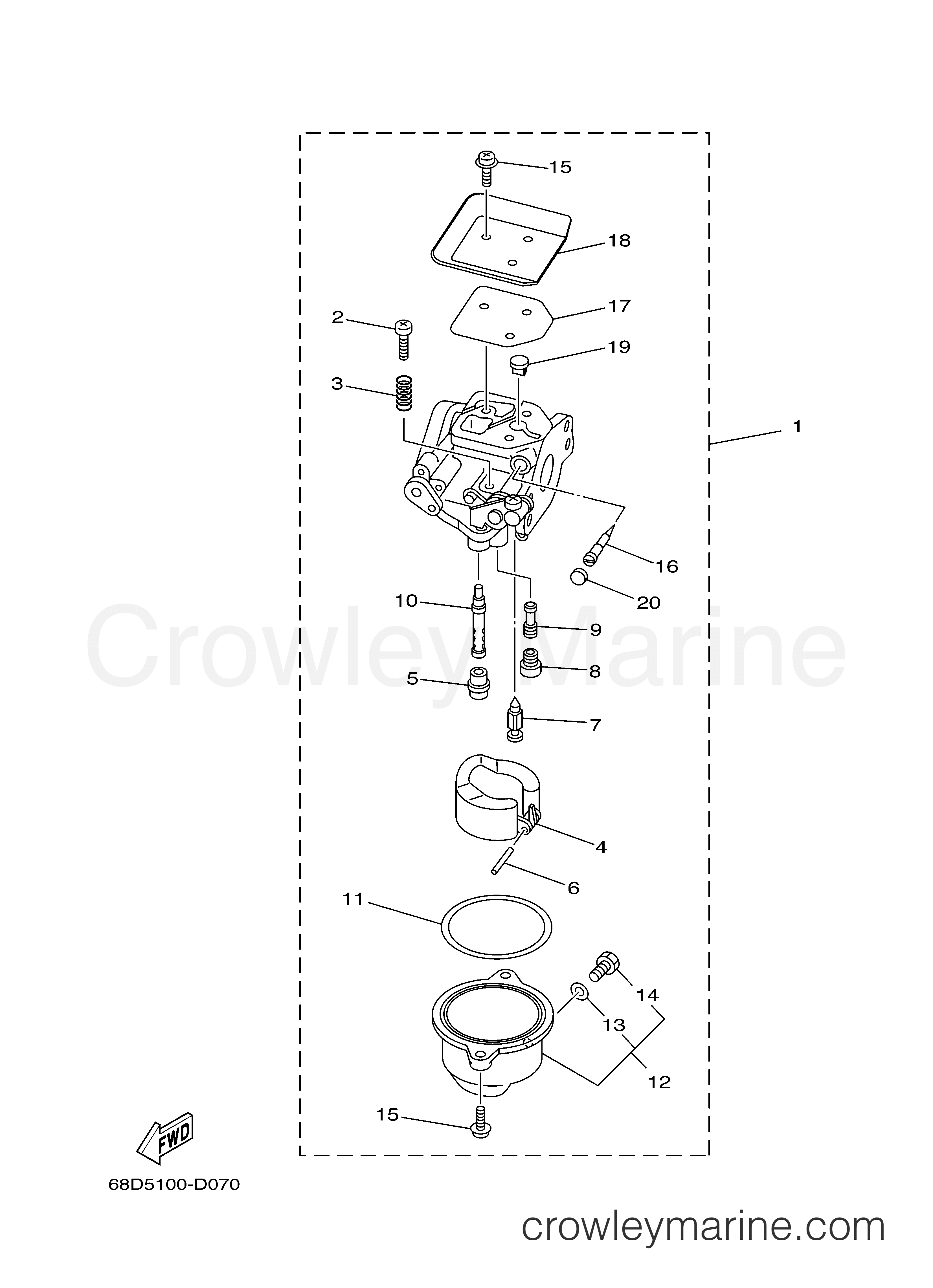 Yamaha Motors F4MLH - CARBURETOR