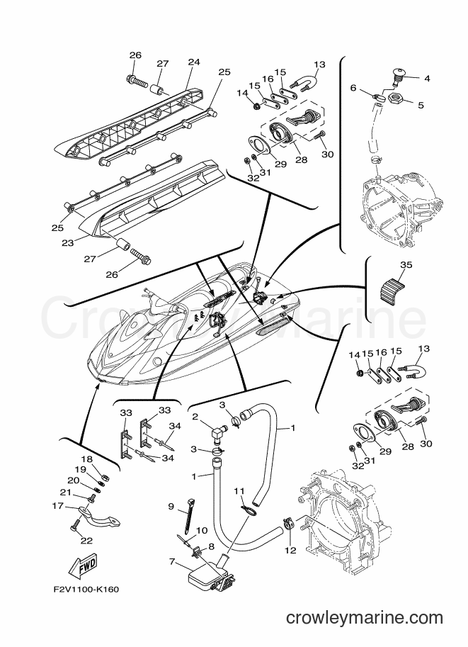 Yamaha Motors VX700-K (F2V1) [010] - HULL & DECK