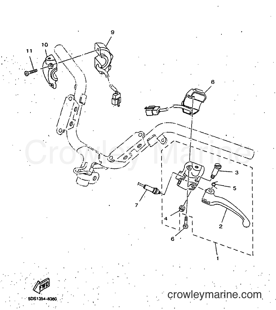 1998 Scooter YP125E - YP125E (5DS5) [010] - HANDLE SWITCH & LEVER