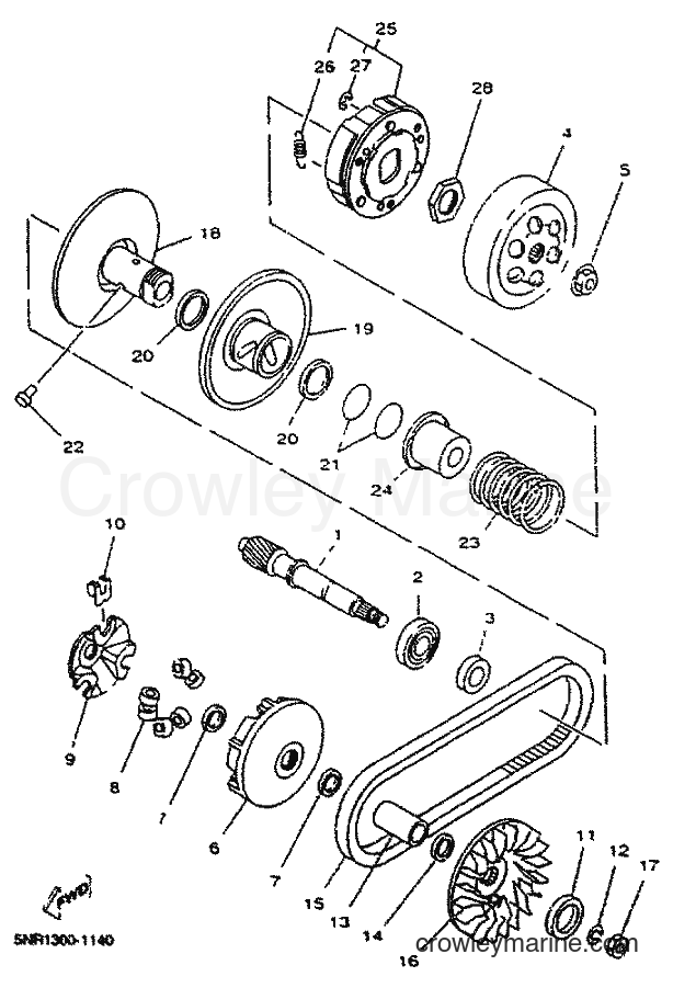 2001 Scooter YP125E - YP125E (5NR1) [010] - CLUTCH