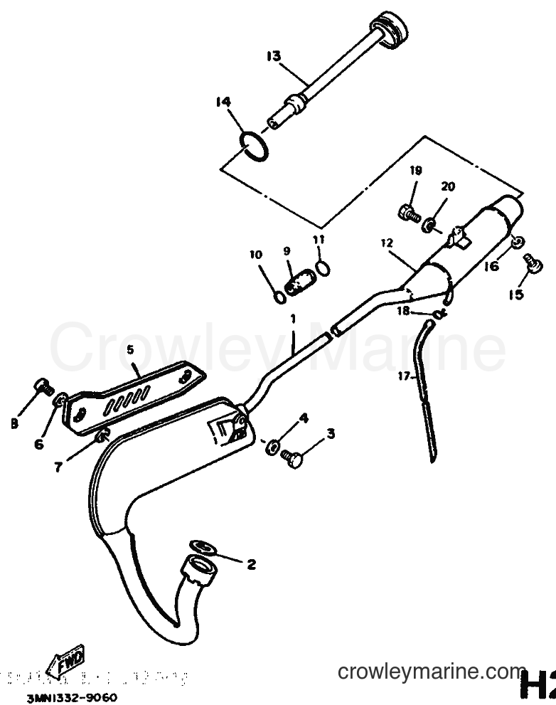 1995 Scooter DT50R - DT50R (3MN3) [999] - EXHAUST