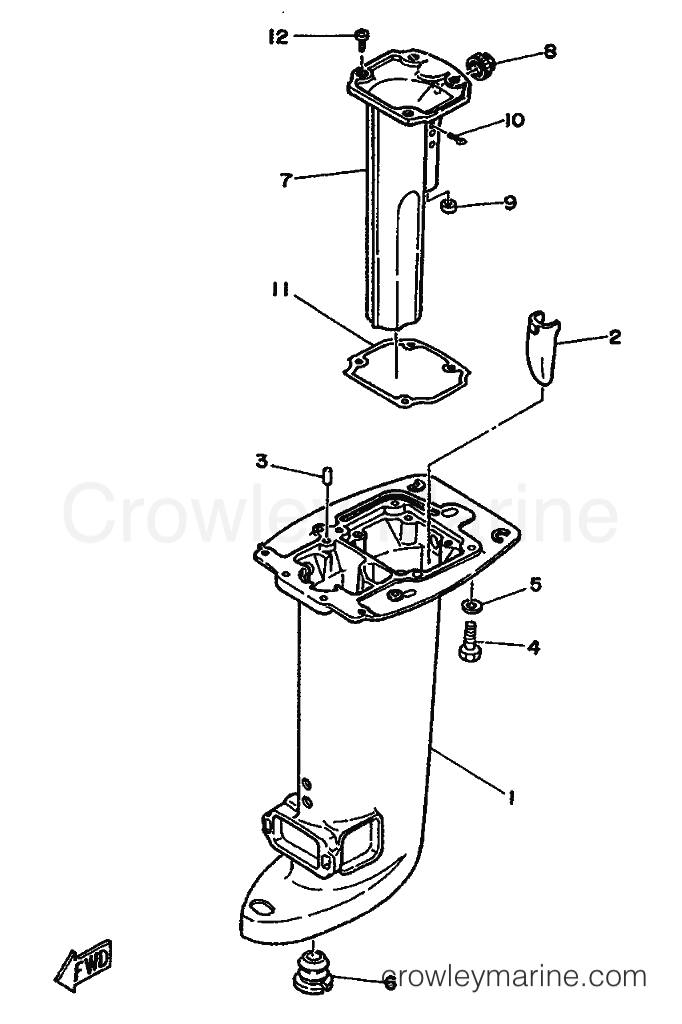 Yamaha Motors 25D (695) [999] - UPPER CASING