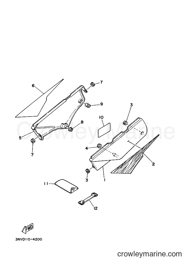 1996 Dirt Bike XT350 - XT350 (3NVM) [010] - SIDE COVER