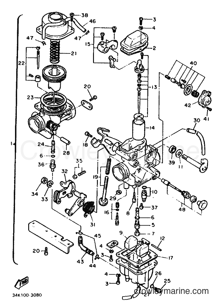 1993 Dirt Bike TT600 - TT600 (3SW5) [010] - CARBURETOR