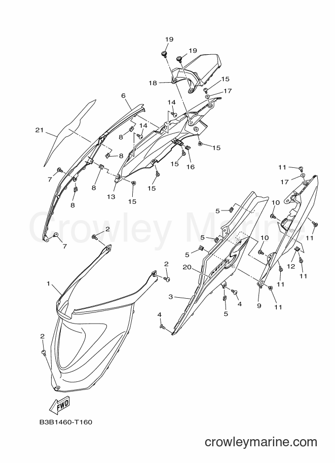 2018 Scooter LNY125 - LNY125 (B3B1) [010] - SIDE COVER